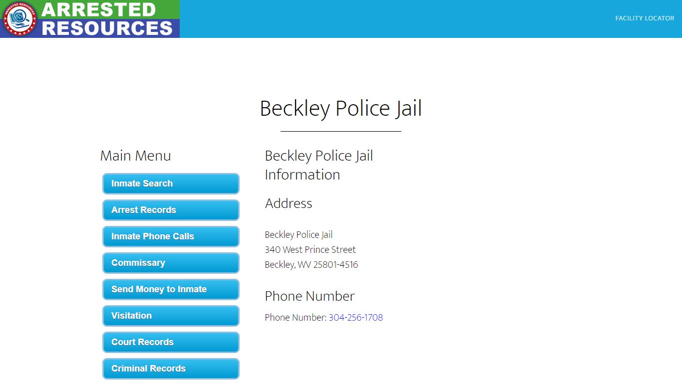Beckley Police Jail - Inmate Search - Beckley, WV